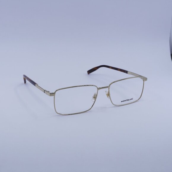 Montblanc MB0022O 006 Eyeglasses Gold 59mm Rectangle Frame - Picture 1 of 10